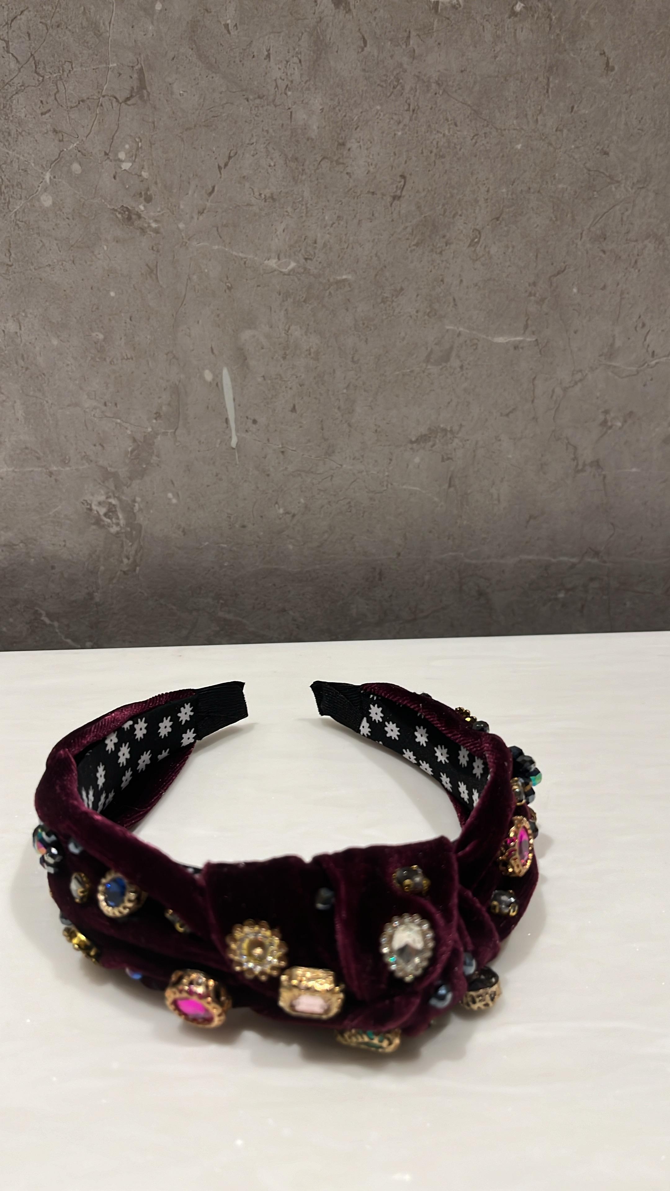 Velvet Treasure Wine Hairband