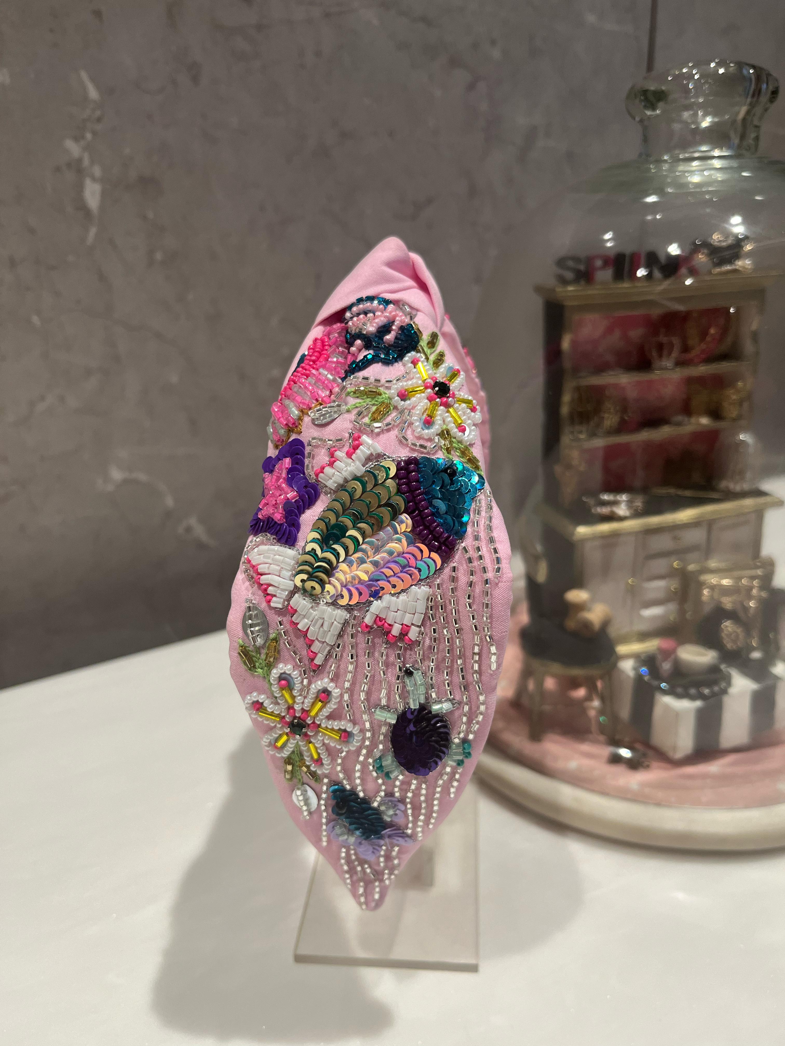 Aquatic Baby Pink Turban Hairband