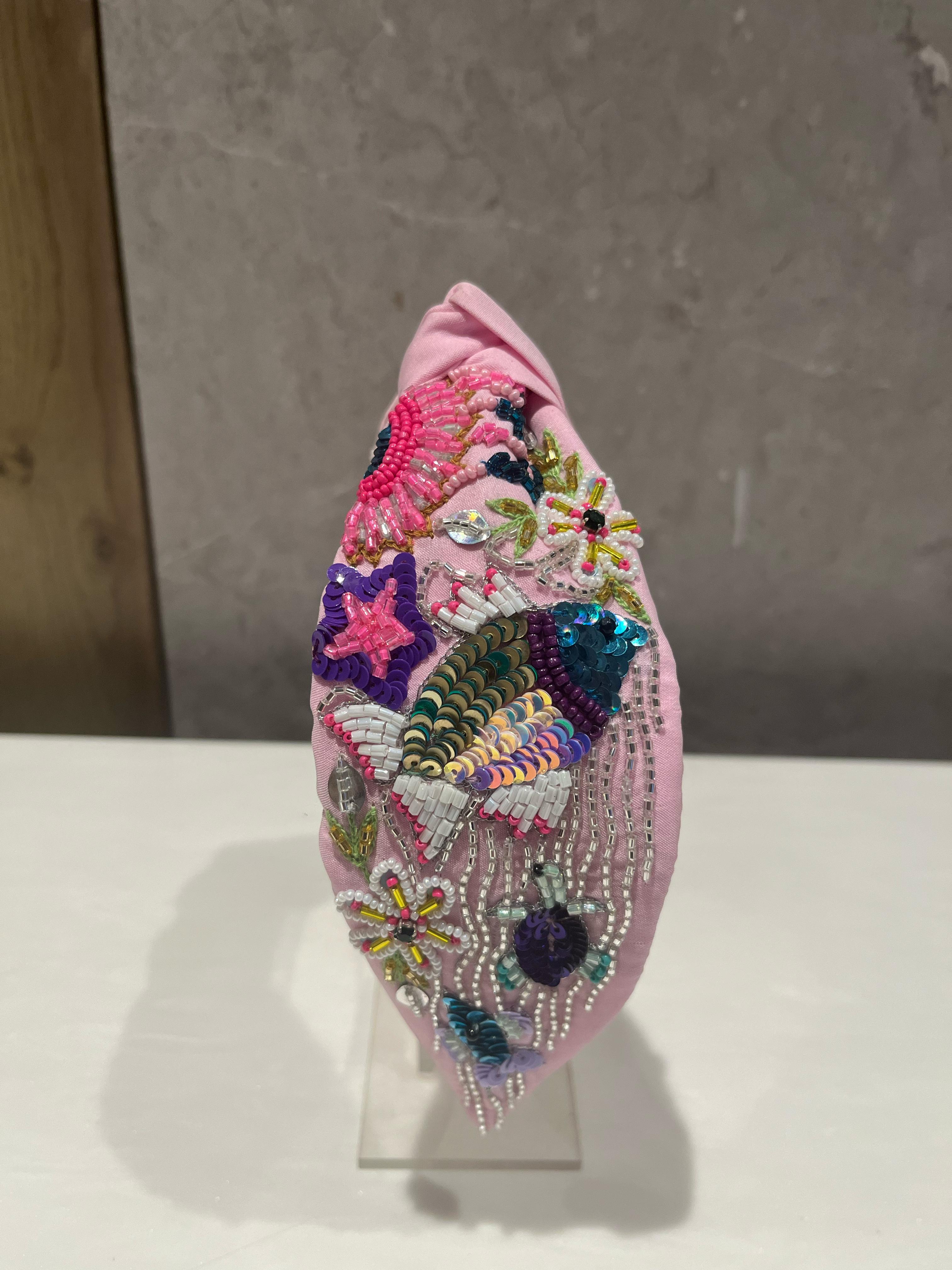 Aquatic Baby Pink Turban Hairband