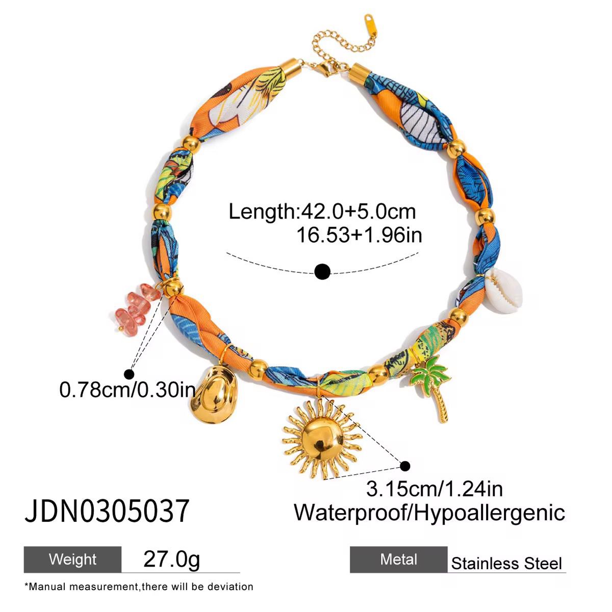 Golden Palm Paradise Necklace