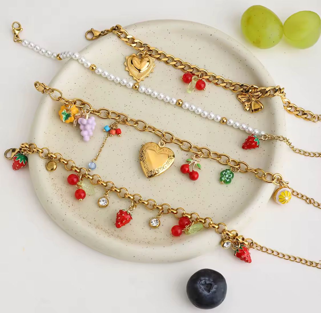 Cherry Bow Love Bracelet