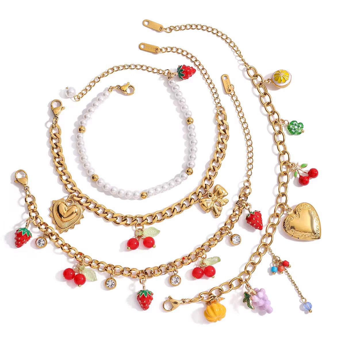 Cherry Bow Love Bracelet
