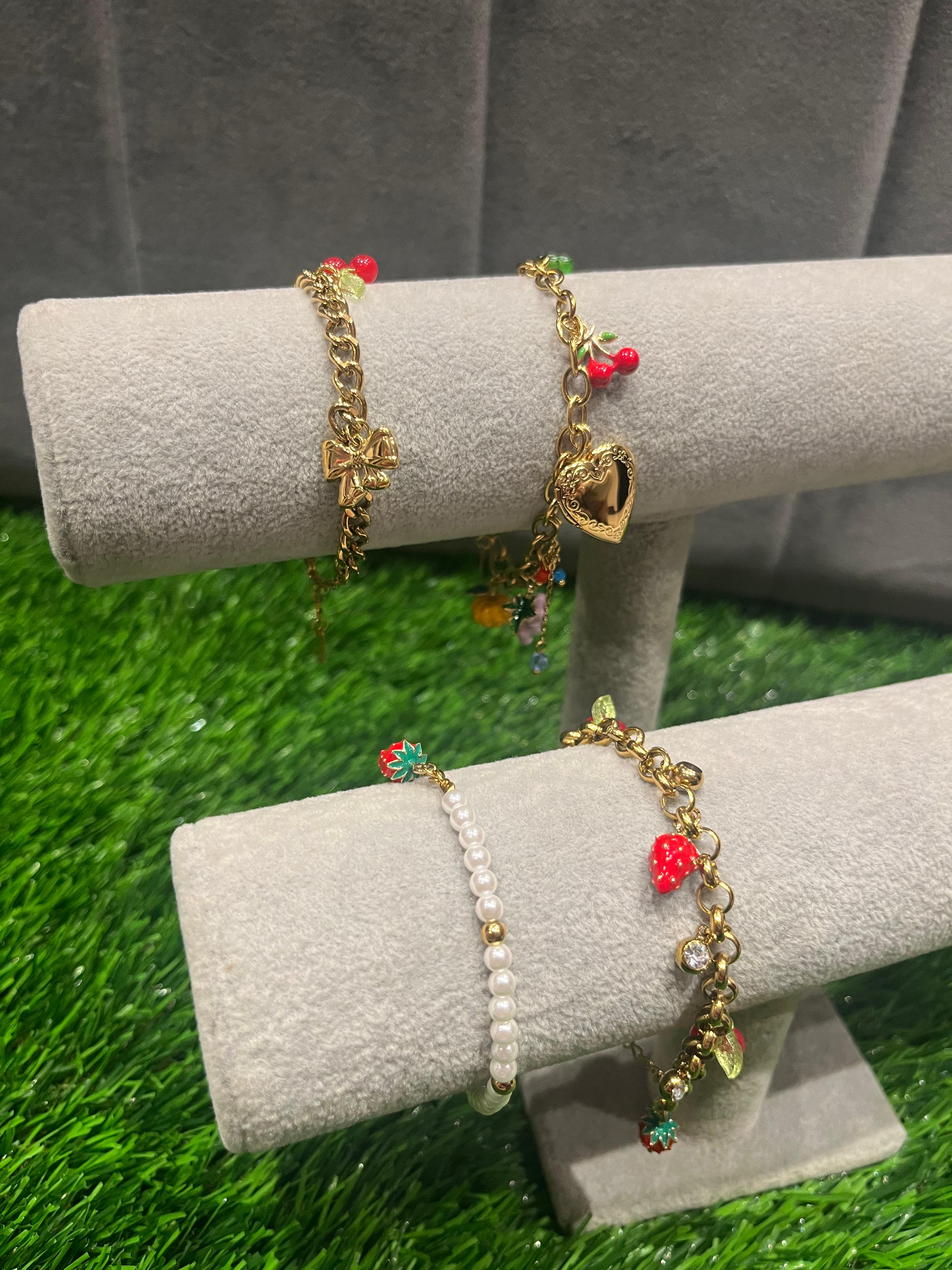 Cherry Bow Love Bracelet