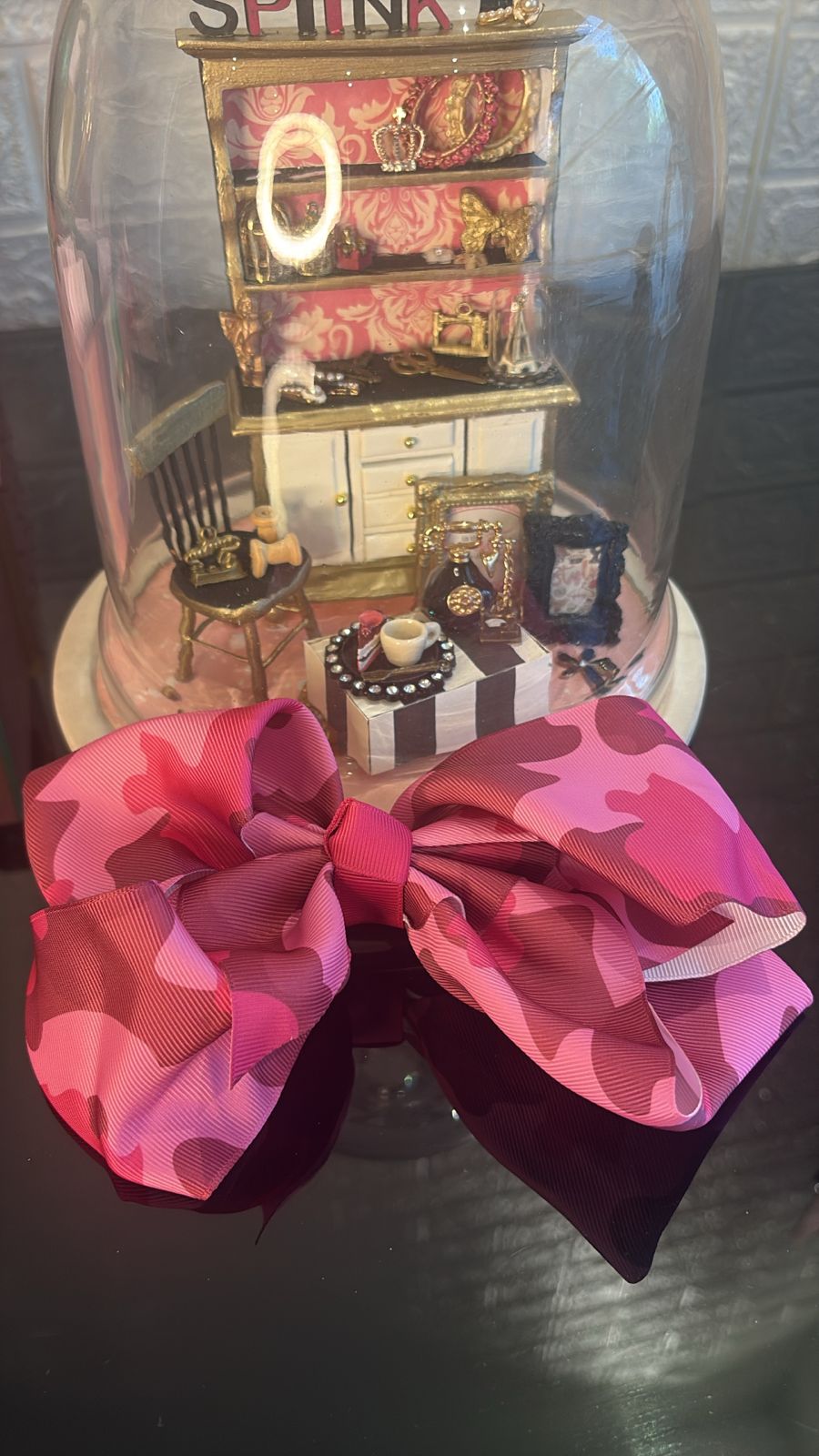 Red Rose Hair Bow