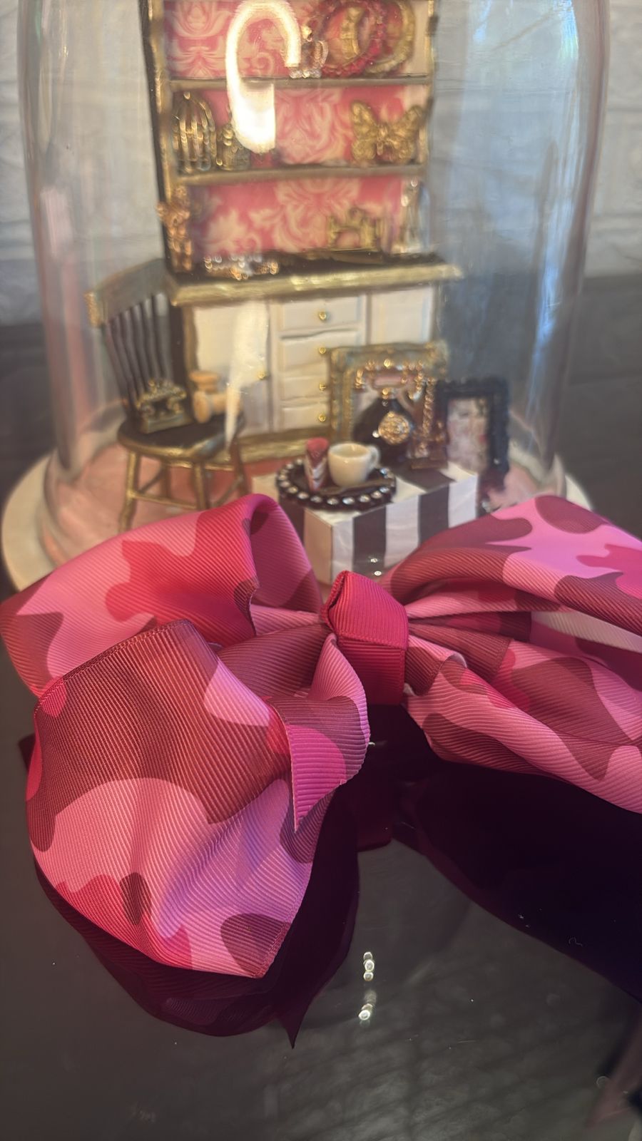 Red Rose Hair Bow
