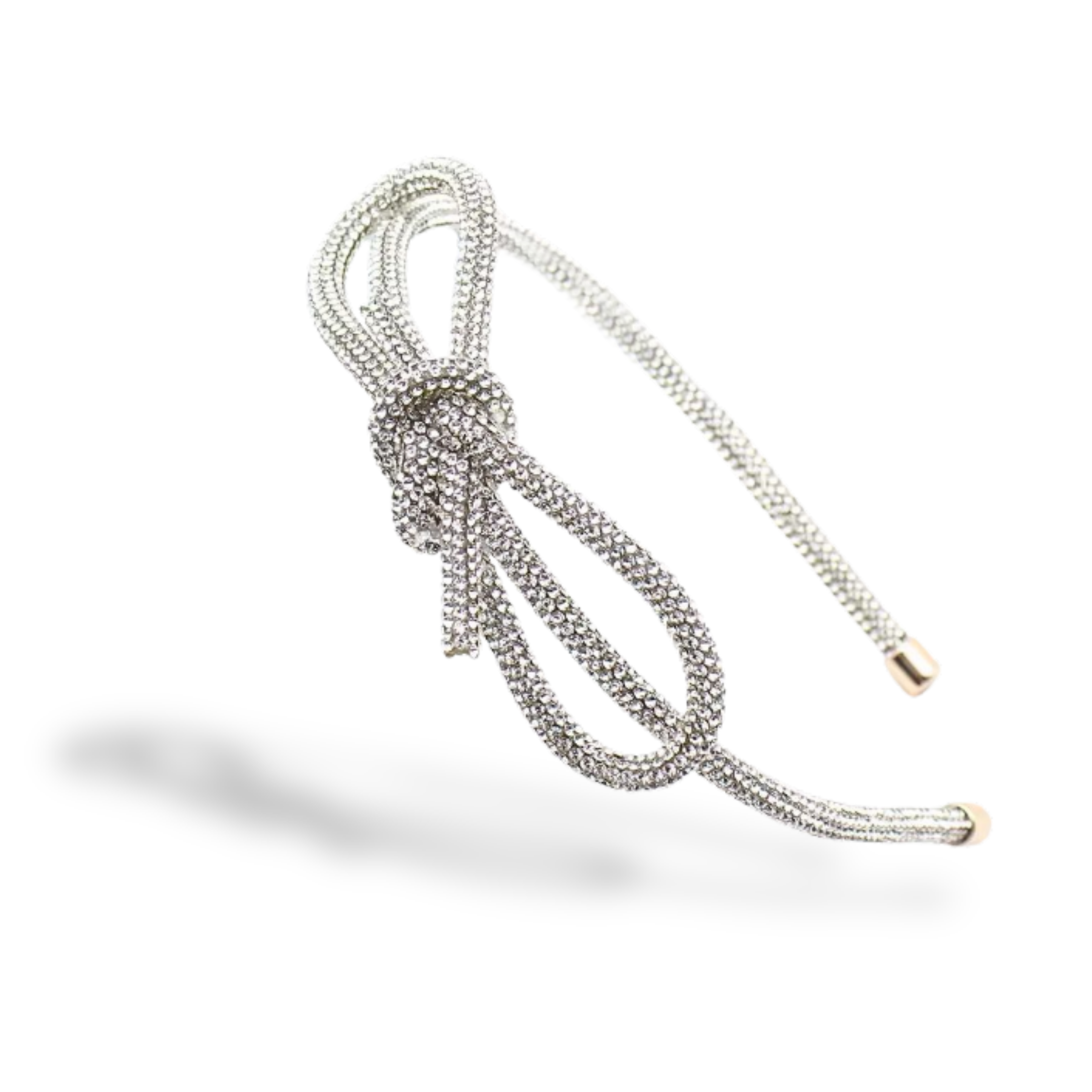 Silver Crystal Knot Hairband