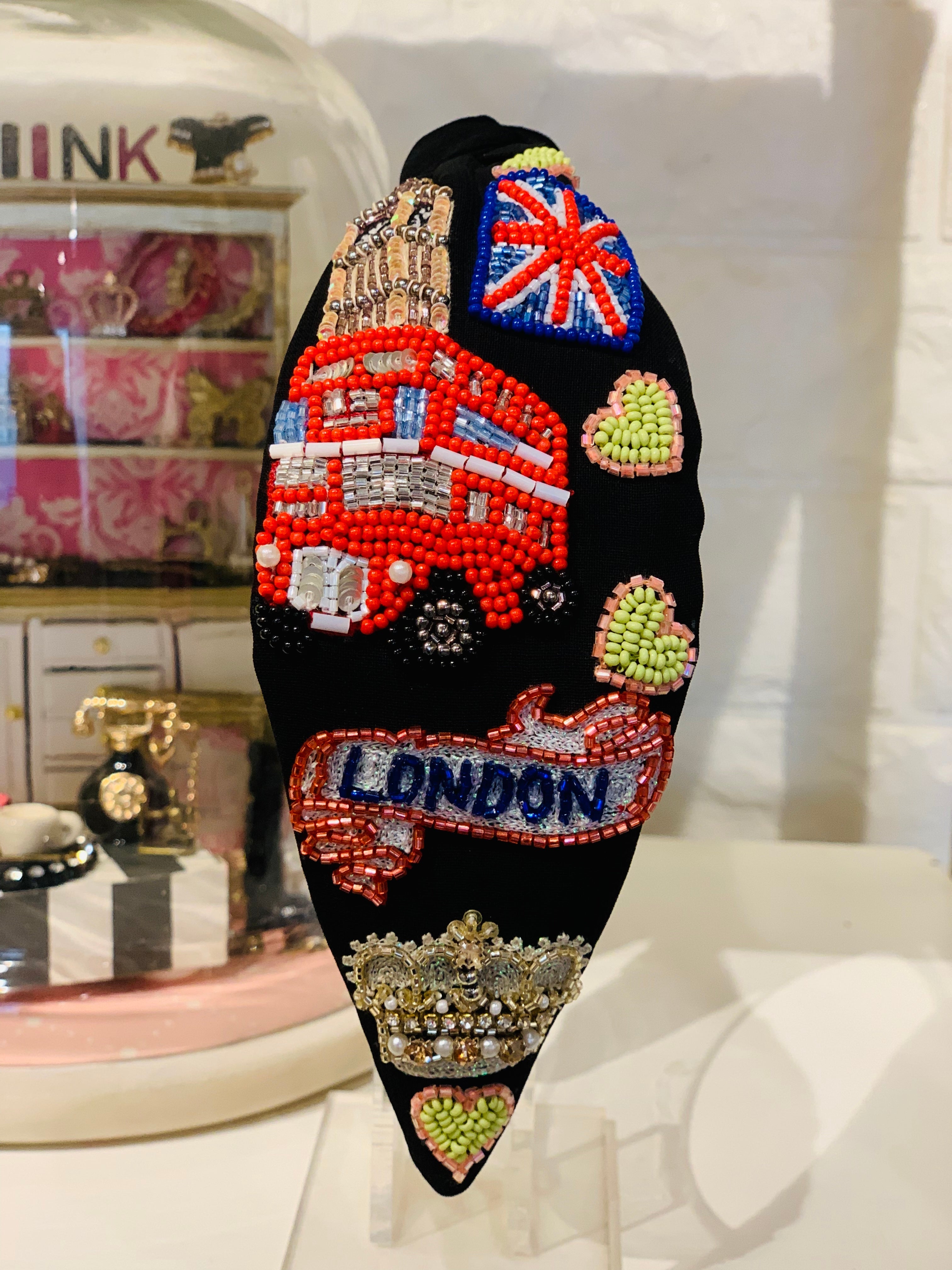 London Bliss Black Turban Hairband