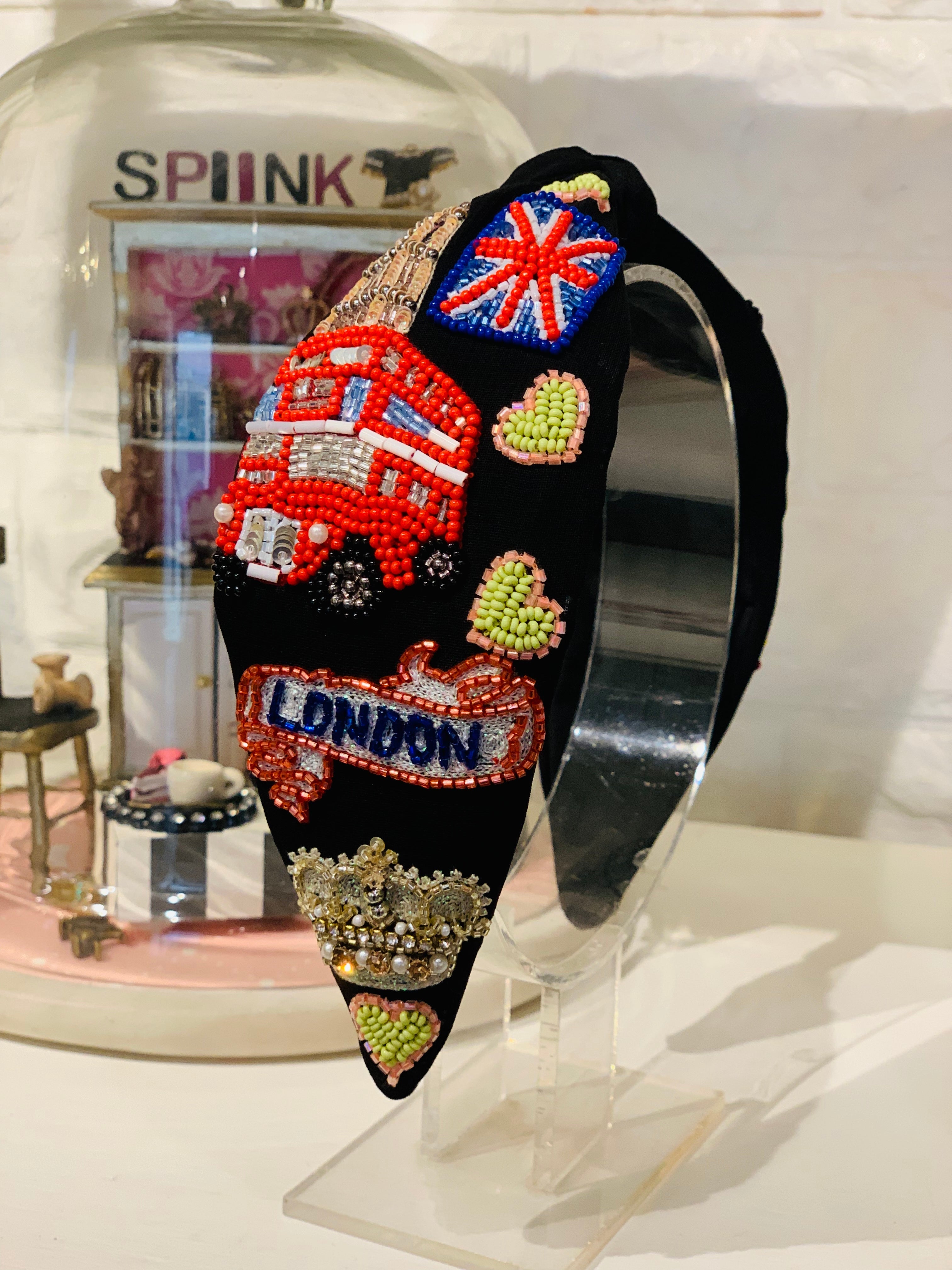 London Bliss Black Turban Hairband