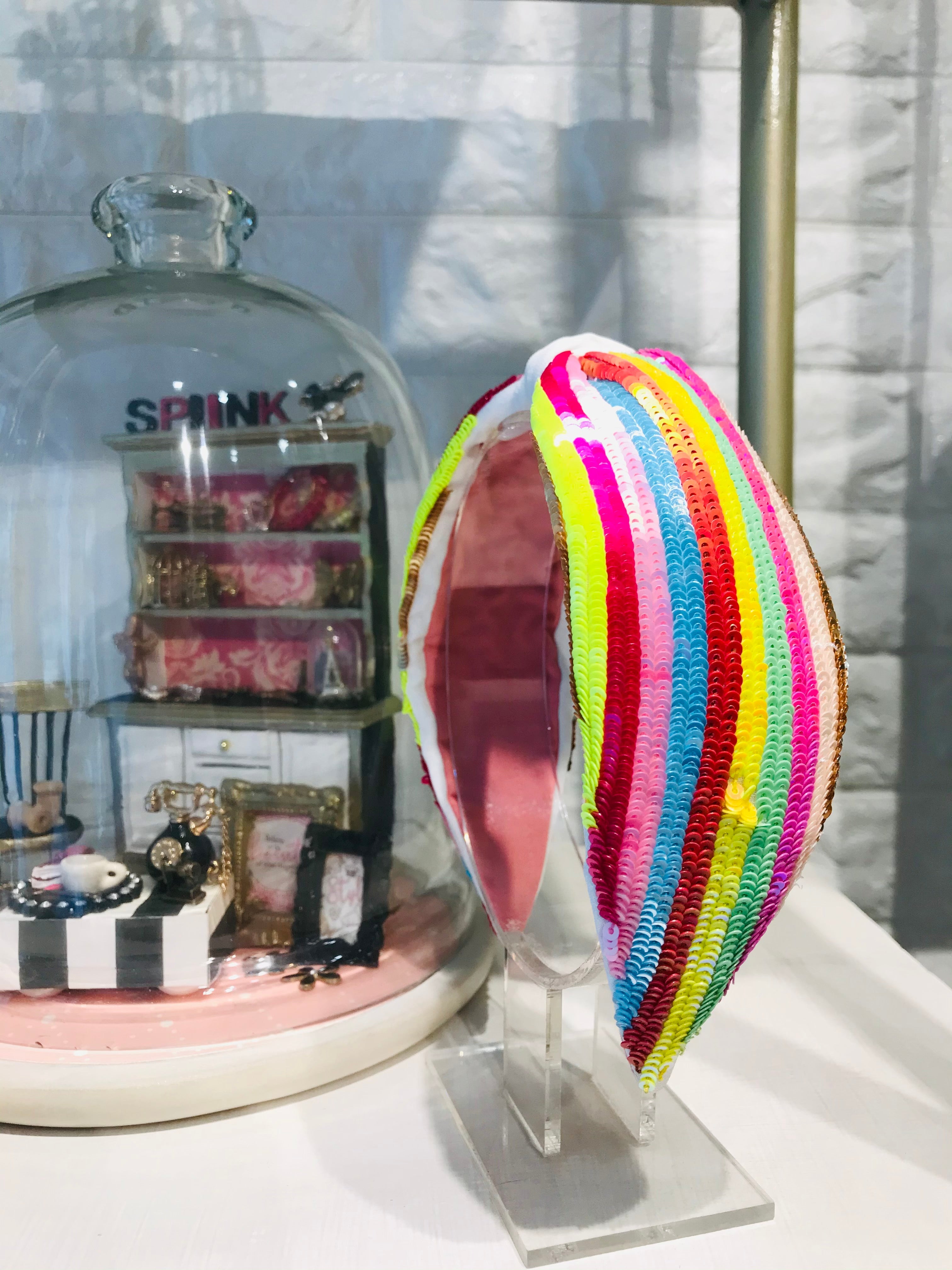 Neon Rainbow Turban Hairband