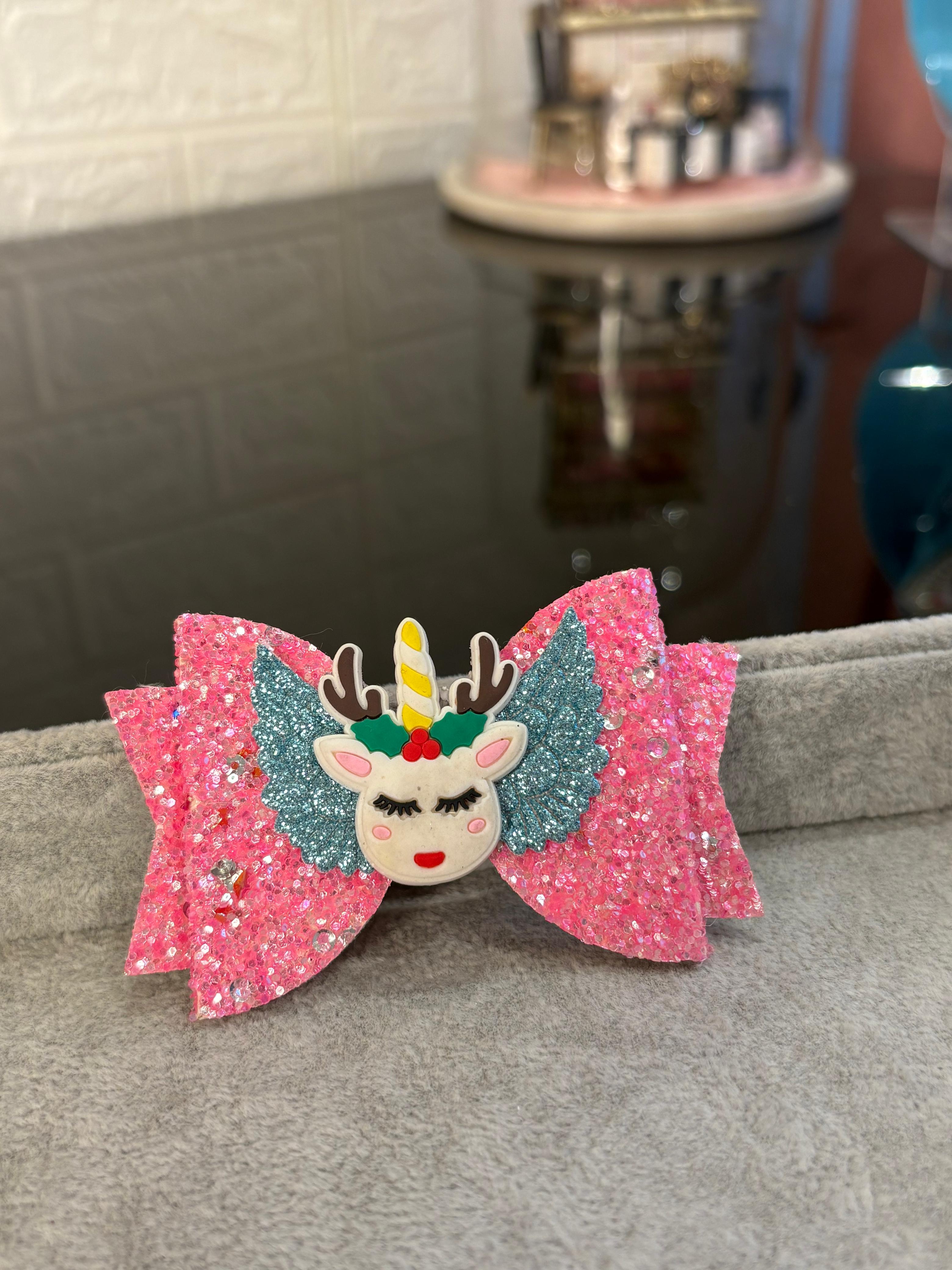Pink Fairy Unicorn Bow