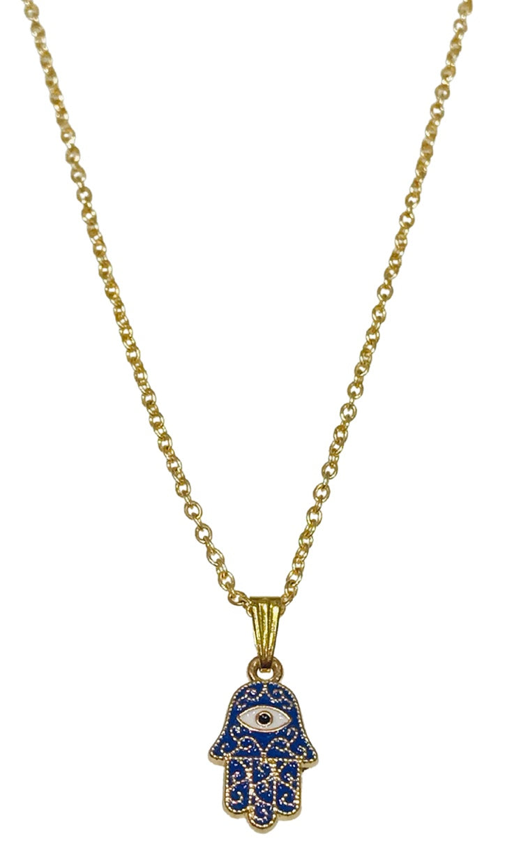 Hamsa Necklace - 18K Gold Plated